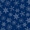 Fabric P & B Textiles Dark Blue Snowflakes First Frost 108" Wide Back by the Quarter Yard 6298-DB
